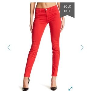 J. Brand Red skinny jeans new